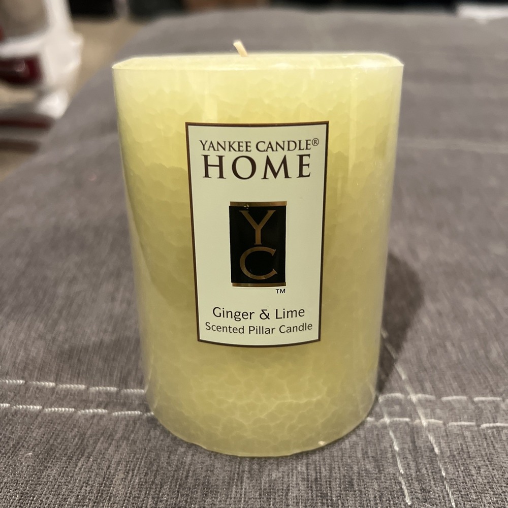 Yankee Candle Home Ginger & Lime Pillar RARE!